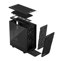 FRACTAL DESIGN skříň Meshify 2 Compact Black TG Light Tint, USB 3.1 Type-C, 2x USB 3.0, bez zdroje, mATX