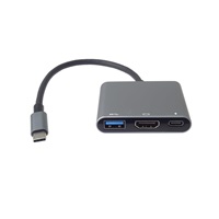 PremiumCord Adaptér USB-C na HDMI + USB3.0 + PD, rozlišení 4K a FULL HD 1080p