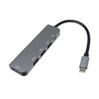 PremiumCord Adaptér USB-C na HDMI + USB3.0 + 2x USB2.0 + PD(power delivery)