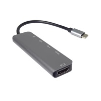 PremiumCord Adaptér USB-C na HDMI + USB3.0 + 2x USB2.0 + PD(power delivery)