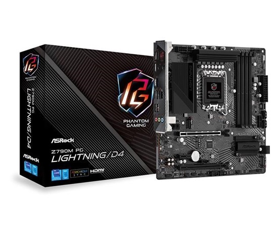 ASRock MB Sc LGA1700 Z790M PG LIGHTNING/D4, Intel Z790, 4xDDR4, 1xHDMI, mATX