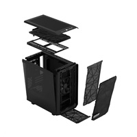 FRACTAL DESIGN skříň Meshify 2 Mini Black TG Dark Tint, USB 3.1 Type-C, 2x USB 3.0, bez zdroje, mATX