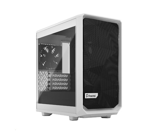 FRACTAL DESIGN skříň Meshify 2 Mini White TG Clear Tint, USB 3.1 Type-C, 2x USB 3.0, bez zdroje, mATX