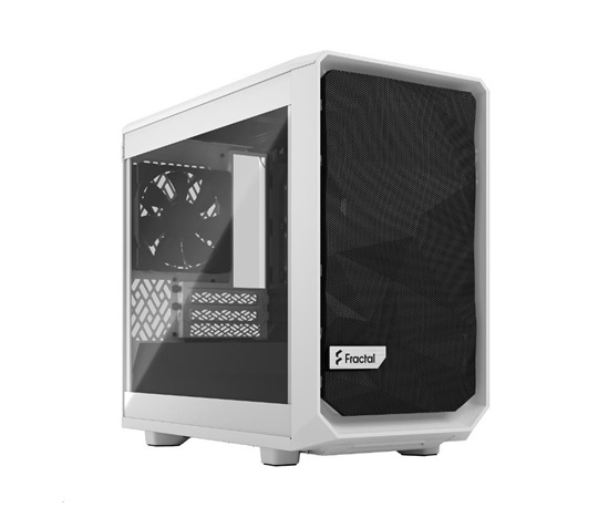 FRACTAL DESIGN skříň Meshify 2 Nano White TG Clear Tint, USB 3.1 Type-C, 2x USB 3.0, bez zdroje, miniITX