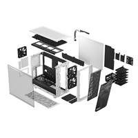 FRACTAL DESIGN skříň Meshify 2 White TG Clear Tint, USB 3.1 Type-C, 2x USB 3.0, bez zdroje, E-ATX