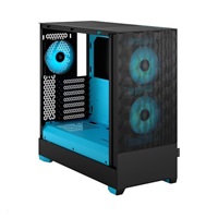FRACTAL DESIGN skříň Pop Air RGB Cyan Core TG Clear Tint, 2x USB 3.0, bez zdroje, ATX