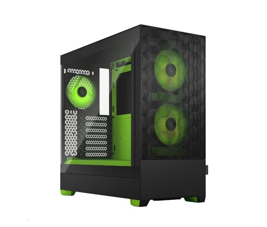 FRACTAL DESIGN skříň Pop Air RGB Green Core TG Clear Tint, 2x USB 3.0, bez zdroje, ATX