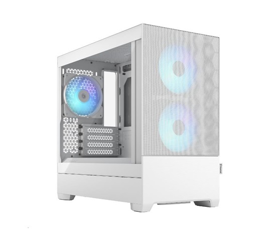 FRACTAL DESIGN skříň Pop Mini Air RGB White TG Clear Tint, 2x USB 3.0, bez zdroje, mATX