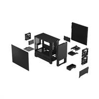 FRACTAL DESIGN skříň Pop Mini Silent Black Solid, 2x USB 3.0, bez zdroje, mATX