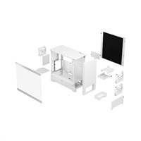 FRACTAL DESIGN skříň Pop Silent White TG Clear Tint, 2x USB 3.0, bez zdroje, ATX
