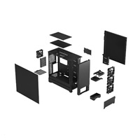 FRACTAL DESIGN skříň Pop XL Silent Black Solid, 2x USB 3.0, bez zdroje, E-ATX