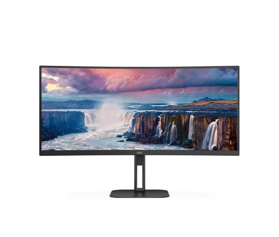 AOC MT VA LCD WLED 34" CU34V5C/BK - VA panel, 3440x1440, HDMI, DP, USB, USB-C, nast. vyska, repro, zakriven