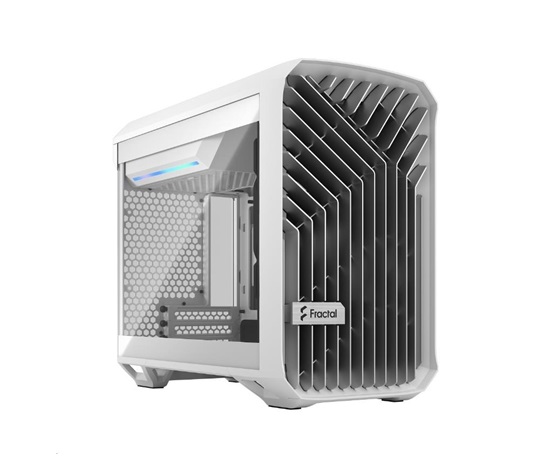 FRACTAL DESIGN skříň Torrent Nano White TG Clear Tint, USB 3.1 Type-C, 2x USB 3.0, bez zdroje, mITX