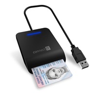 CONNECT IT USB čtečka eObčanek a čipových karet, černá