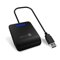 CONNECT IT USB čtečka eObčanek a čipových karet, černá