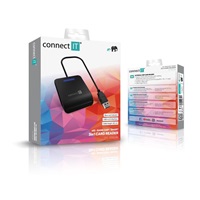 CONNECT IT USB čtečka eObčanek a čipových karet, černá