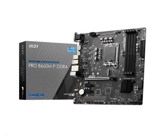 BAZAR - MSI MB Sc LGA1700 PRO B660M-P DDR4, Intel B660, 4xDDR4, 1xDP, 1xHDMI, 1xVGA, mATX - Po opravě (Bez příšlušenství