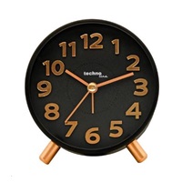 TechnoLine Modell F analogový budík, černý