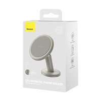 Baseus C01 magnetický držák do auta (na palubní desku), krémově bílá