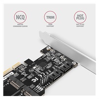 AXAGON PCES-SA4M2, PCIe kontroler - 2x wewnętrzny port SATA 6G + 2x slot SATA M.2, ASM1164, SP & LP
