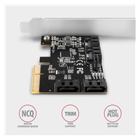 AXAGON PCES-SA4X4, PCIe kontroler - 4x wewnętrzny port SATA 6G, ASM1164, SP & LP