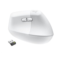 Logitech Lift Vertical Ergonomic Mouse for Business, Mac, off-white/pale grey