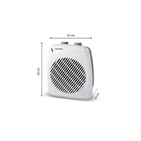 Orava VL-204 horkovzdušný ventilátor, 2000 W, 56 dB, 2 úrovně, 15-20 m2, bílá