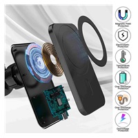 1stCOOL bezdrátová QI nabíječka 15W, magnetická, do auta, MagSafe kompatibilní, černá