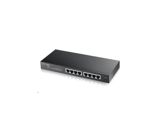 Zyxel GS1900-8 8-port Desktop Gigabit Web Smart switch: 8x Gigabit metal, IPv6, 802.3az (Green), fanless v2