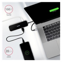 AXAGON HMC-6H4A, USB 3.2 Gen 1 hub, porty 4x USB-A, HDMI 4k/30Hz, PD 100W, kabel USB-C 20cm