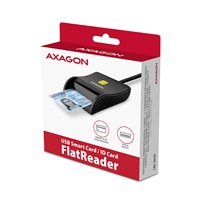 AXAGON CRE-SM3N, USB-A FlatReader czytnik kart identyfikacyjnych, kabel 1,3 m