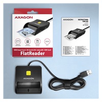 AXAGON CRE-SM3SD, USB-A FlatReader 4-slot czytnik kart identyfikacyjnych + SD/microSD/SIM, kabel 1,3 m