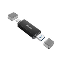 C-TECH čtečka karet UCR-02-AL, USB 3.0 TYPE A/ TYPE C, SD/micro SD