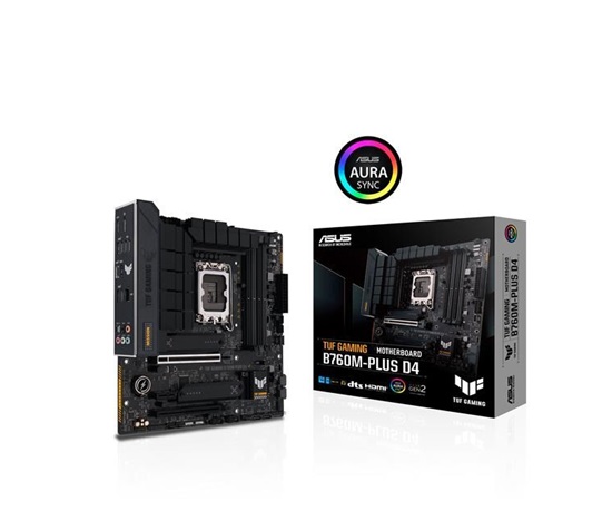 ASUS MB Sc LGA1700 TUF GAMING B760M-PLUS D4, Intel B760, 4xDDR4, 1xDP, 1xHDMI, mATX