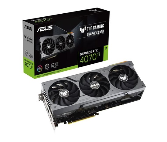 ASUS VGA NVIDIA GeForce RTX 4070 Ti TUF GAMING 12G, 12G GDDR6X, 3xDP, 2xHDMI