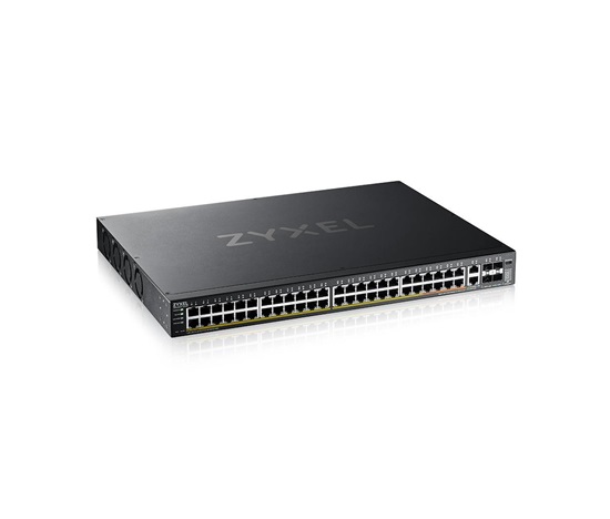 Zyxel XGS2220-54HP, L3 Access Switch, 600W PoE, 40xPoE+/10xPoE++, 48x1G RJ45 2x10mG RJ45, 4x10G SFP+ Uplink, incl. 1 yr