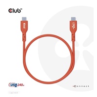 Club3D kabel USB-C, Oboustranný USB-IF Certifikovaný data kabel, PD 240W(48V/5A) EPR M/M 1m