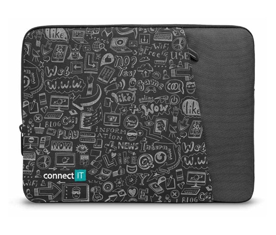 CONNECT IT Doodle pouzdro pro notebook 13.3", černá