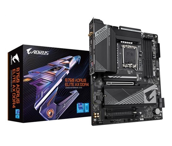 GIGABYTE MB Sc LGA1700 B760 AORUS ELITE AX DDR4, Intel B760, 4xDDR4, 1xDP, 1xHDMI, WI-FI