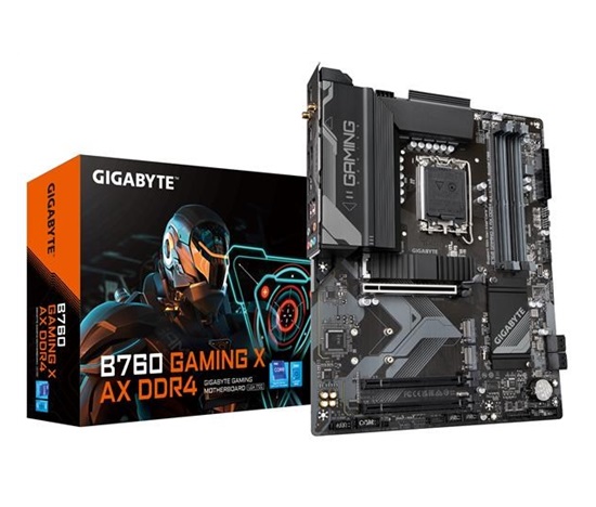 GIGABYTE MB Sc LGA1700 B760 GAMING X AX DDR4, Intel B760, 4xDDR4, 1xDP, 1xHDMI, WI-FI