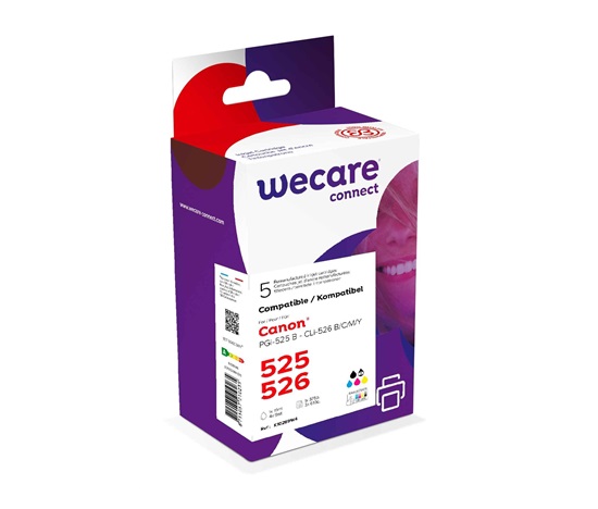 WECARE ARMOR cartridge pro CANON Pixma IP4850, MG5150, MG5250, MG6150, MG8150 (PGI-525+CLI-526B/C/M/Y) 1x20 ml/ 4x10 ml