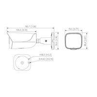 Dahua IPC-HFW3541E-AS-0280B-S2, IP kamera, 5Mpx, 1/2.7" CMOS, objektiv 2,8 mm, IR<50, IP67