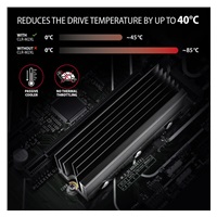 AXAGON CLR-M2XL, aluminiowy pasywny radiator dla jedno- i dwustronnych dysków M.2 SSD, wysokość 36 mm