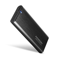 AXAGON EEM2-SB2, USB-C 3.2 Gen 2 - M.2 NVMe & SATA SSD metalowy RAW box, bezśrubowy, czarny