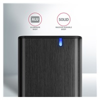 AXAGON EEM2-SB2, USB-C 3.2 Gen 2 - M.2 NVMe & SATA SSD metalowy RAW box, bezśrubowy, czarny