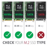 AXAGON EEM2-SB2, USB-C 3.2 Gen 2 - M.2 NVMe & SATA SSD metalowy RAW box, bezśrubowy, czarny