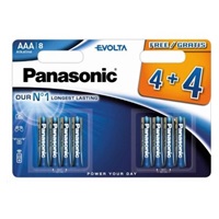 PANASONIC Alkalické baterie Evolta Platinum LR03EGE/8BW 4+4F AAA 1,5V (Blistr 8ks)