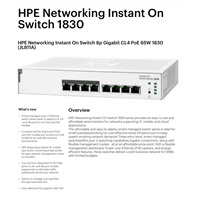 HPE Networking Instant On Switch 8p Gigabit CL4 PoE 65W (fanless) 1830 (JL811A)