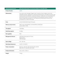 HPE Networking Instant On Switch 8p Gigabit CL4 PoE 65W (fanless) 1830 (JL811A)