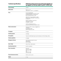 HPE Networking Instant On Switch 20p Gigabit CL4 4p Gigabit CL6 PoE 2p 10GBT 2p SFP+ 370W 1960 (JL807A).